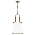 Aurzorora Vintage Industrial Brass Fabric Pendant Lamp