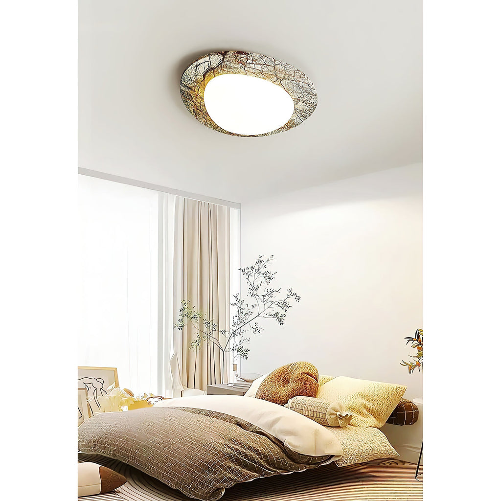 Cishaora Modern Minimalist White Marble Ceiling Lamp