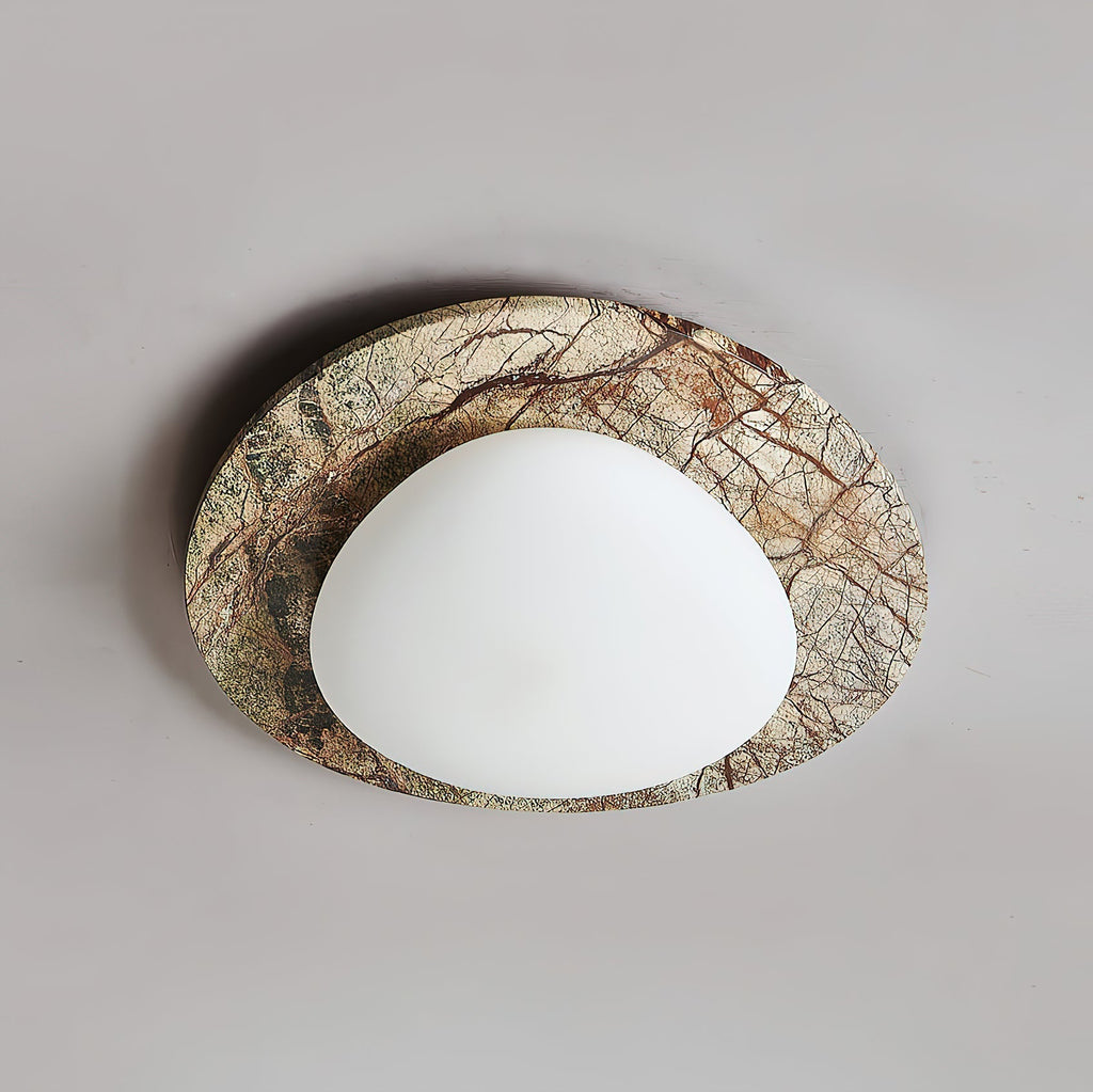 Cishaora Modern Minimalist White Marble Ceiling Lamp