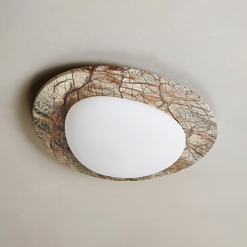 Cishaora Modern Minimalist White Marble Ceiling Lamp