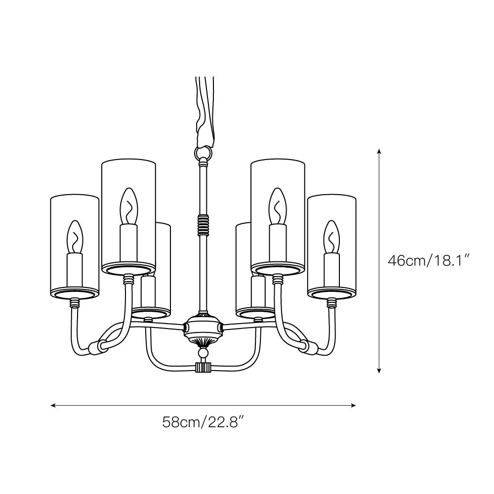 Araeos Postmodern Luxury Brass Glass Chandelier