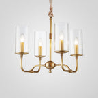 Araeos Postmodern Luxury Brass Glass Chandelier