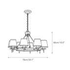 Erveliel Vintage Luxury Brass Fabric Chandelier