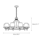 Erveliel Vintage Luxury Brass Fabric Chandelier