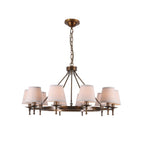 Erveliel Vintage Luxury Brass Fabric Chandelier