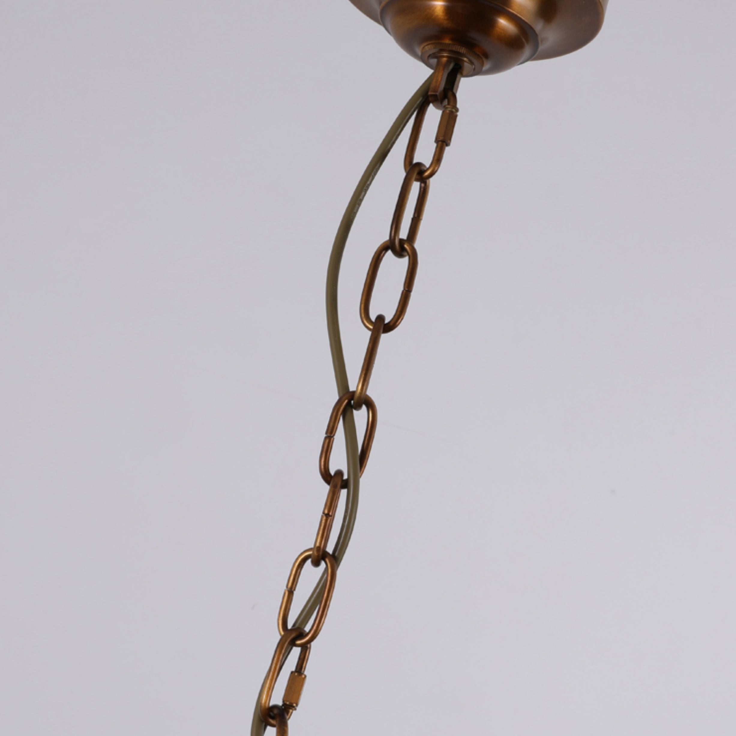 Erveliel Vintage Luxury Brass Fabric Chandelier