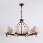 Erveliel Vintage Luxury Brass Fabric Chandelier