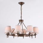 Erveliel Vintage Luxury Brass Fabric Chandelier