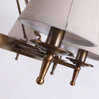 Erveliel Vintage Luxury Brass Fabric Chandelier