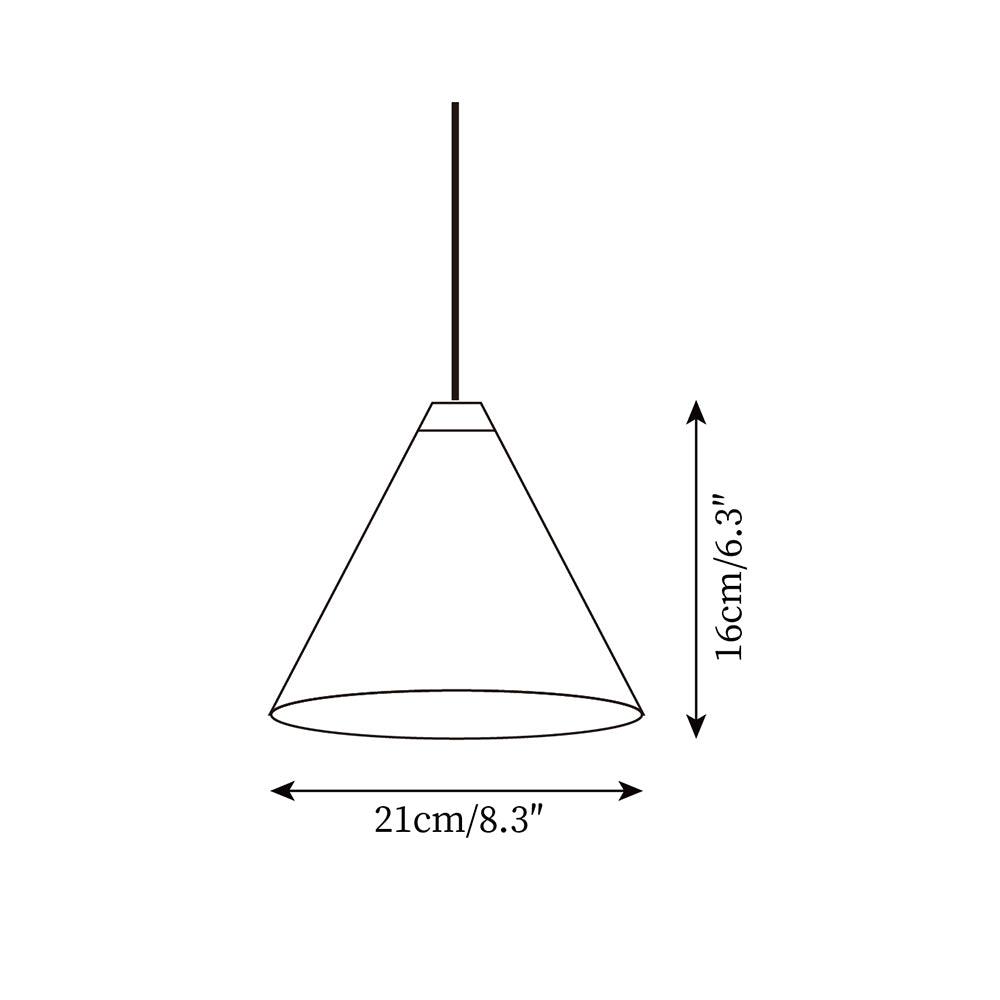 Pendant Lamp Black Cone Shade for Modern Industrial