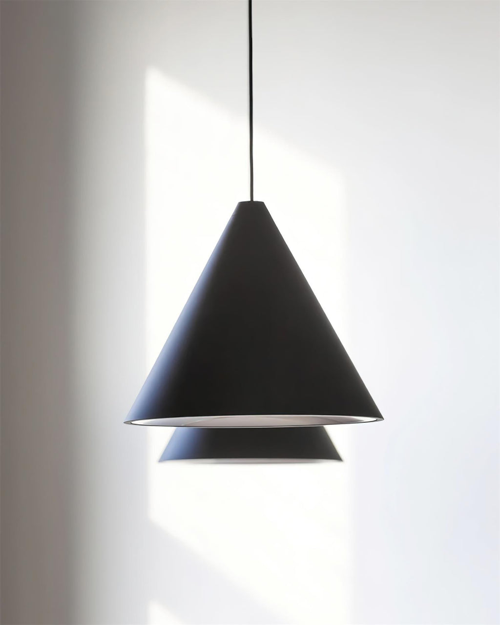 Pendant Lamp Black Cone Shade for Modern Industrial