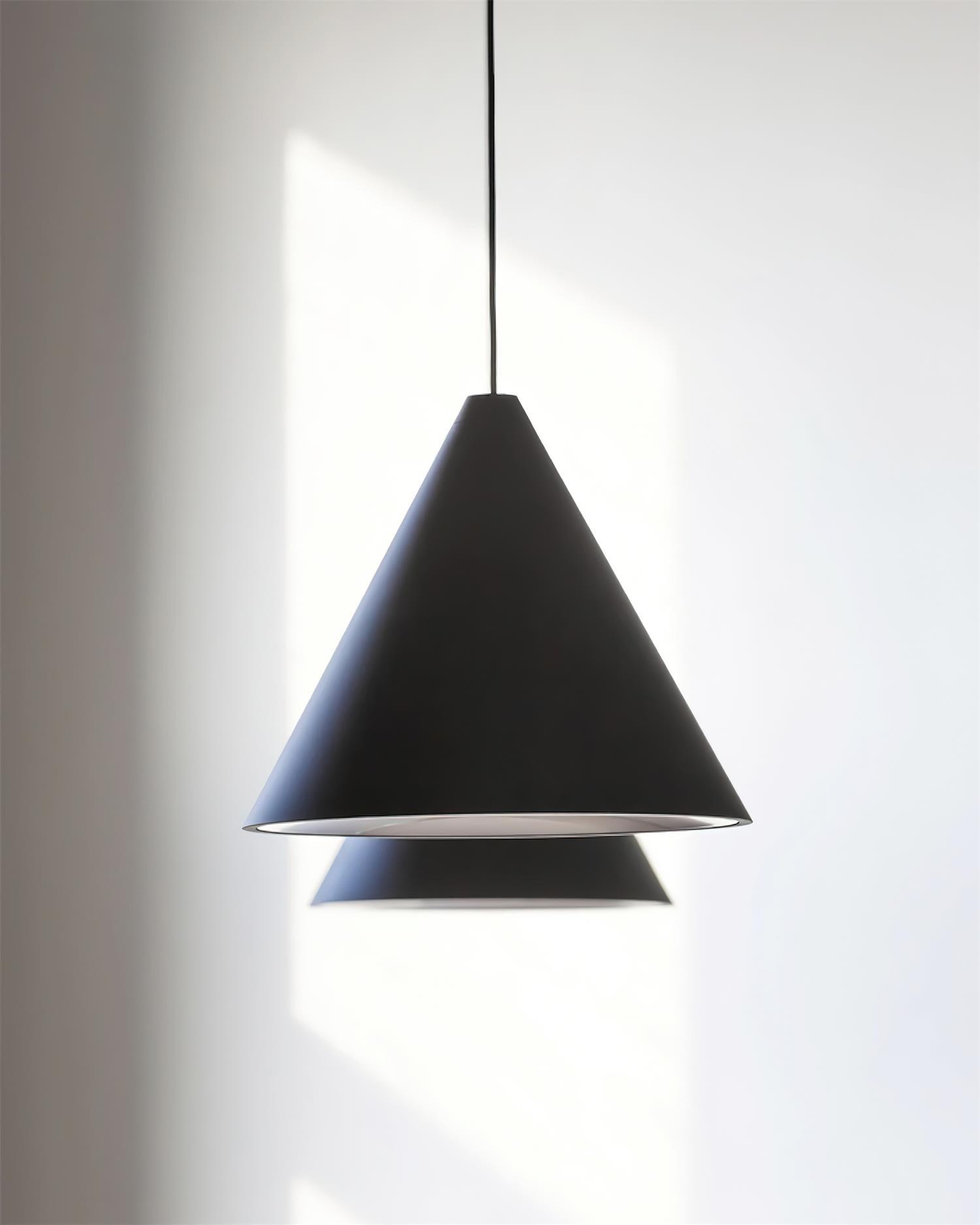 Pendant Lamp Black Cone Shade for Modern Industrial