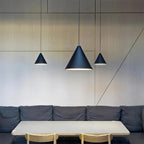 Pendant Lamp Black Cone Shade for Modern Industrial