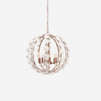 Kelly Pendant Lamp Floral Globe Rustic