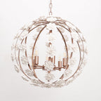 Kelly Pendant Lamp Floral Globe Rustic