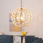 Kelly Pendant Lamp Floral Globe Rustic