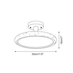 Dovai Travertine Semi Flush Ceiling Light