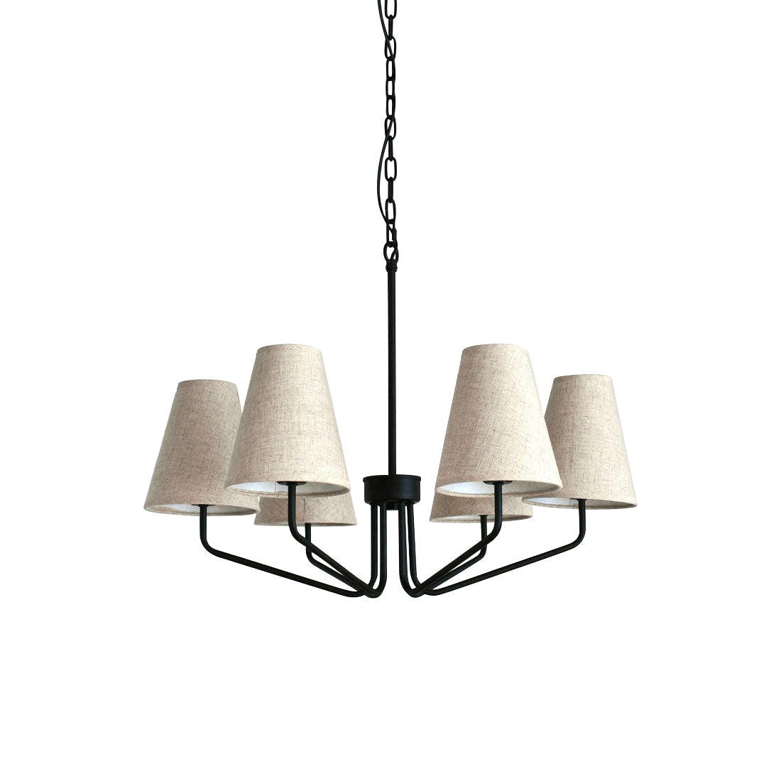 Aurdoreth Vintage Industrial Brass Fabric Chandelier