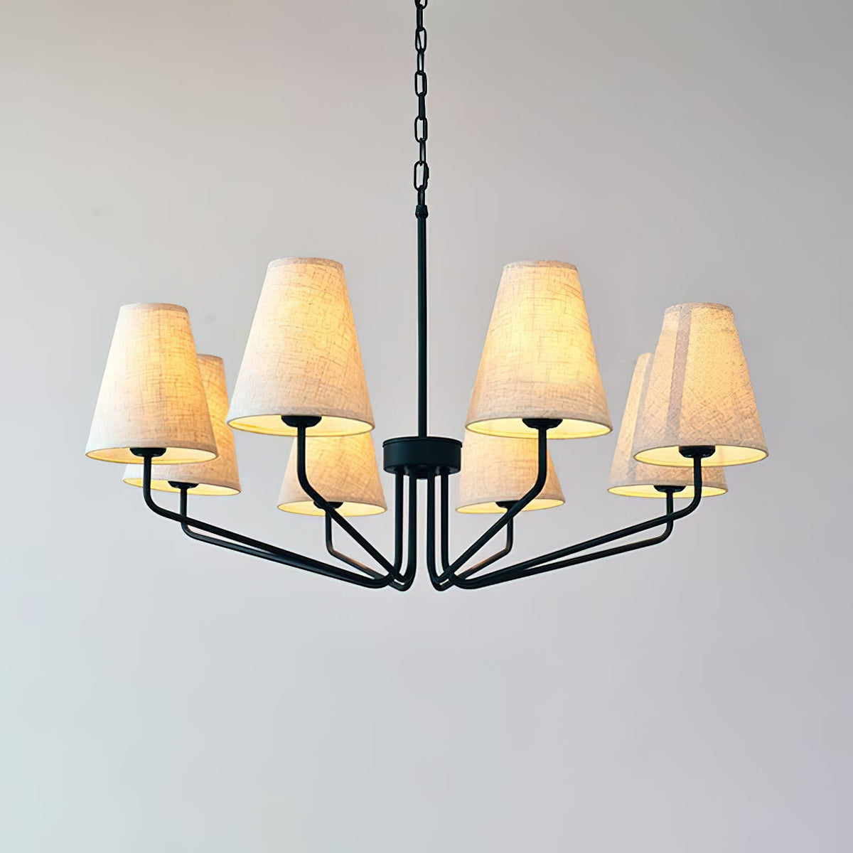 Aurdoreth Vintage Industrial Brass Fabric Chandelier