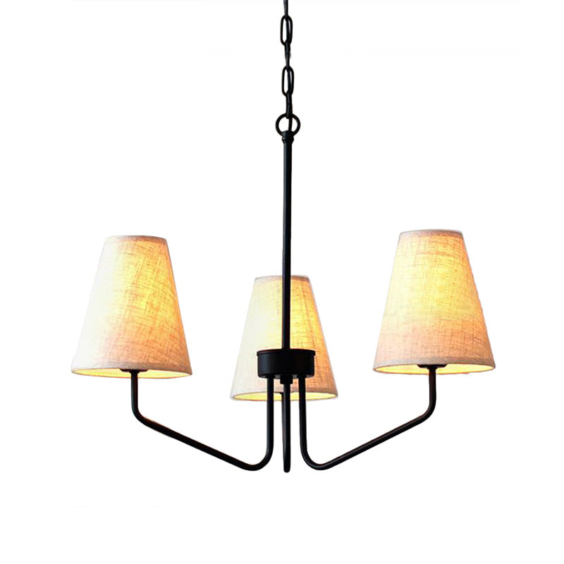 Aurdoreth Vintage Industrial Brass Fabric Chandelier