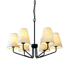 Aurdoreth Vintage Industrial Brass Fabric Chandelier