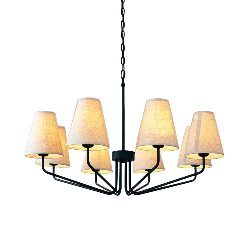Aurdoreth Vintage Industrial Brass Fabric Chandelier