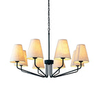 Aurdoreth Vintage Industrial Brass Fabric Chandelier