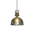 Ilvenel Vintage Industrial Wooden Glass Pendant Lamp