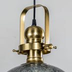 Ilvenel Vintage Industrial Wooden Glass Pendant Lamp