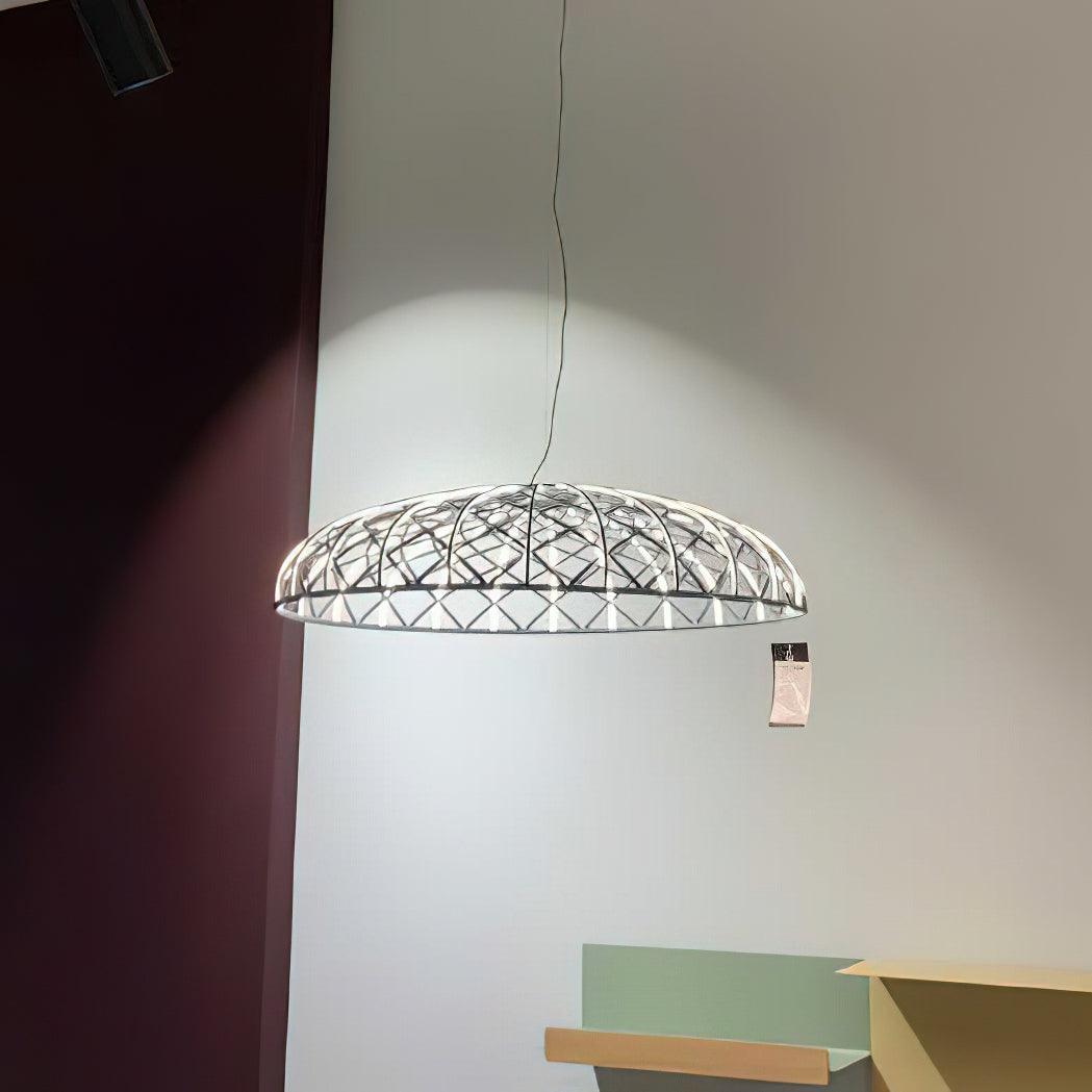 Fiona Pendant Lamp Reticulated Woven Shade Modern