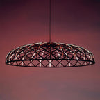 Fiona Pendant Lamp Reticulated Woven Shade Modern