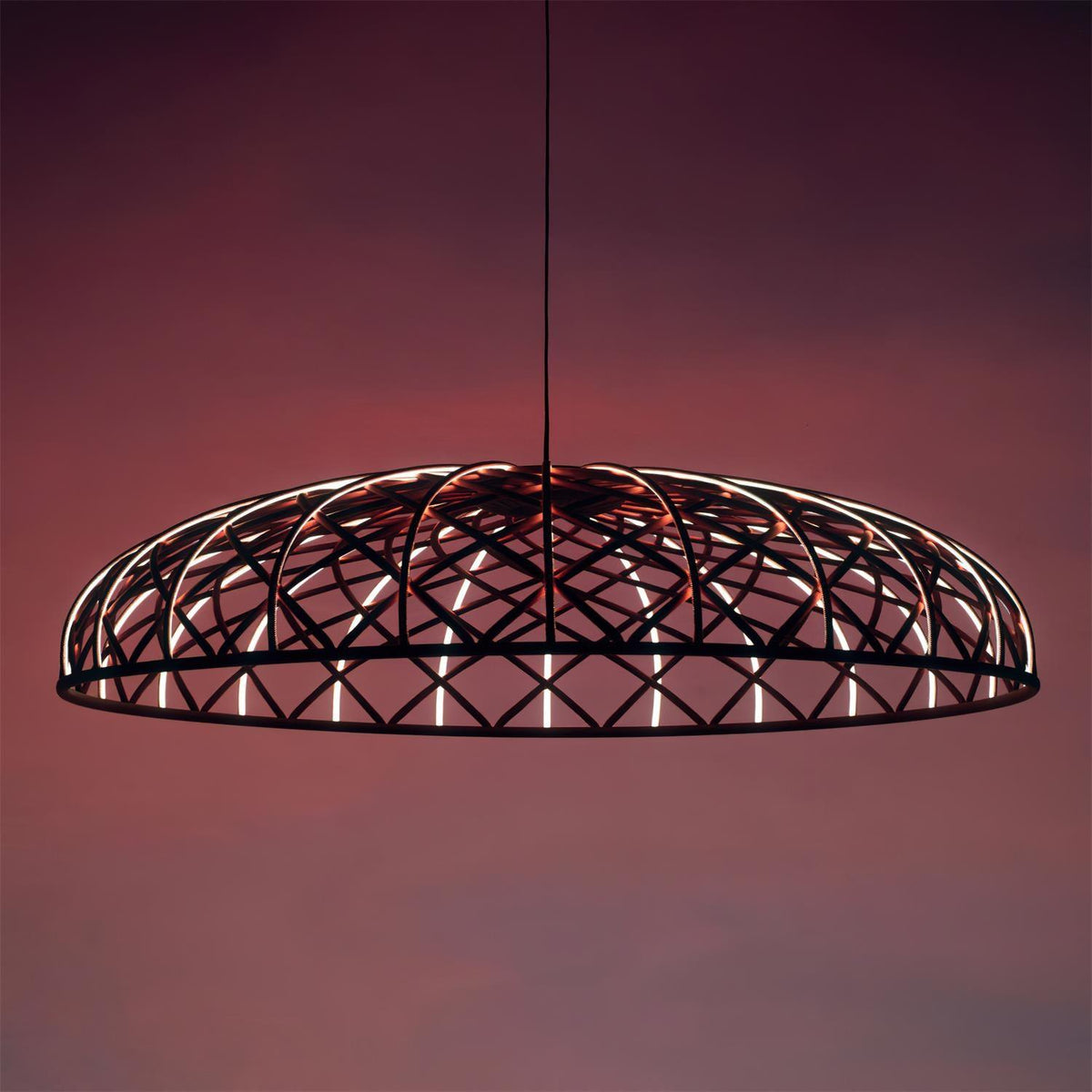 Fiona Pendant Lamp Reticulated Woven Shade Modern
