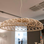 Fiona Pendant Lamp Reticulated Woven Shade Modern