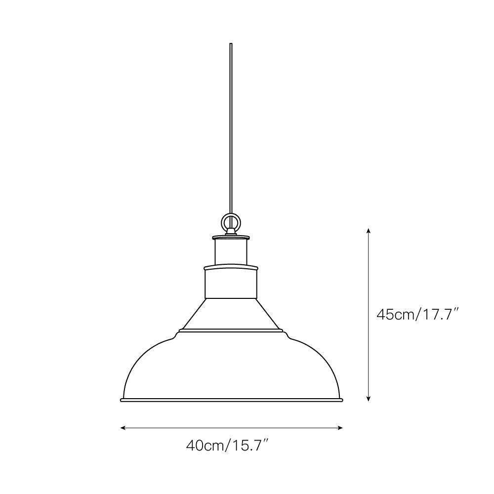 Avynor Vintage Industrial Blue Pendant Lamp