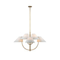 Armira Vintage Industrial Brass Fabric Chandelier