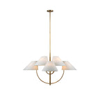 Armira Vintage Industrial Brass Fabric Chandelier