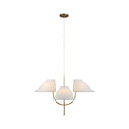 Armira Vintage Industrial Brass Fabric Chandelier