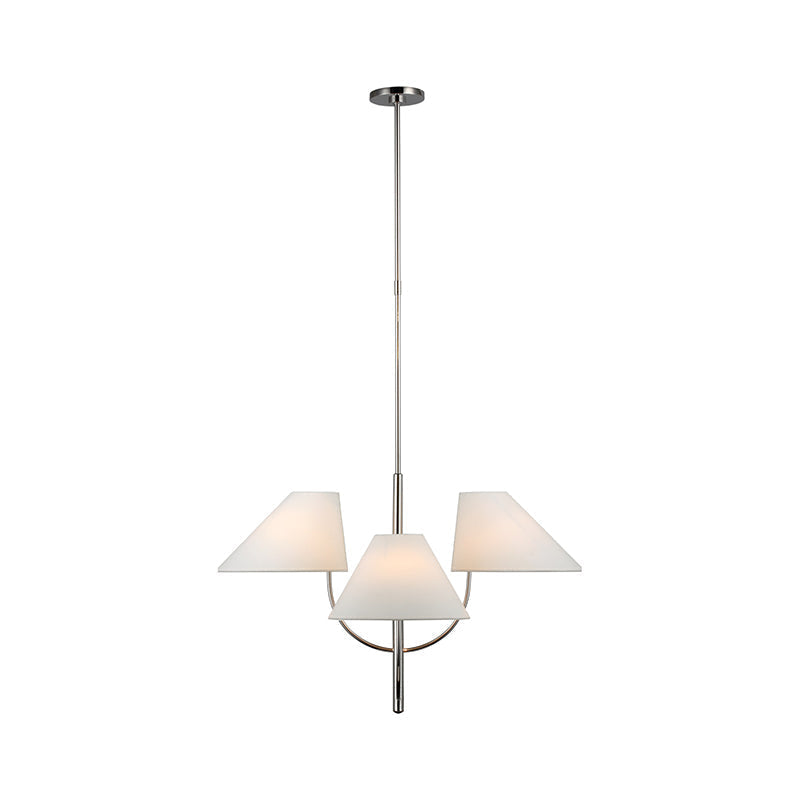 Armira Vintage Industrial Brass Fabric Chandelier