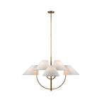 Armira Vintage Industrial Brass Fabric Chandelier