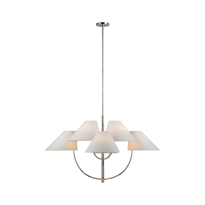 Armira Vintage Industrial Brass Fabric Chandelier