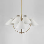 Armira Vintage Industrial Brass Fabric Chandelier
