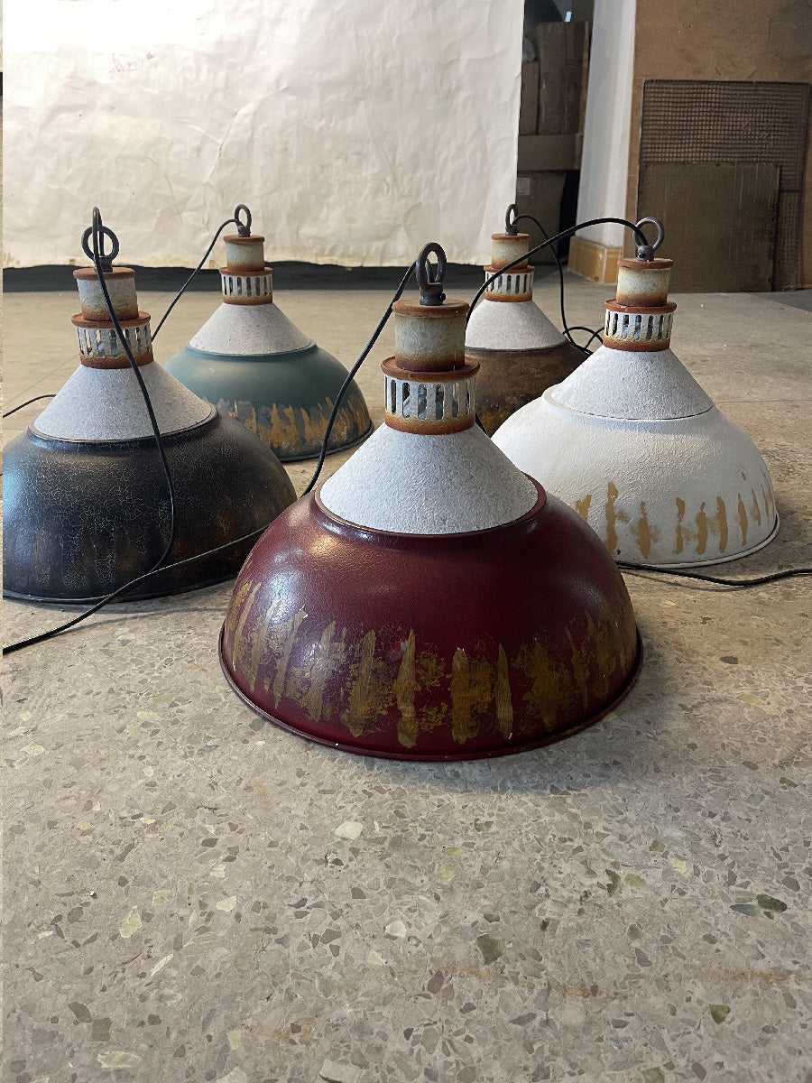 Avynor Vintage Industrial Blue Pendant Lamp