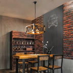 Grid Kitchen Island Rectangle Chandelier