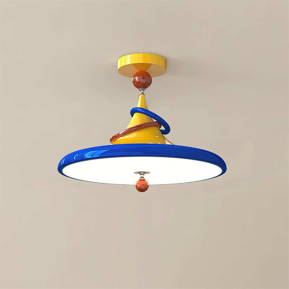 Kivra Retro-Futuristic Cone Ceiling Lamp