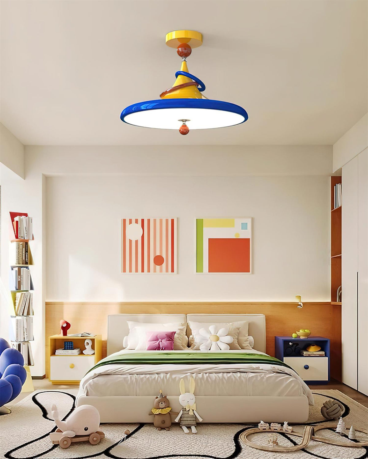 Kivra Retro-Futuristic Cone Ceiling Lamp