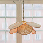 Kloe Pendant Lamp Petal Rattan Organic Bohemian