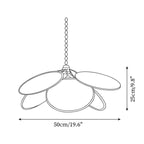 Kloe Pendant Lamp Petal Rattan Organic Bohemian