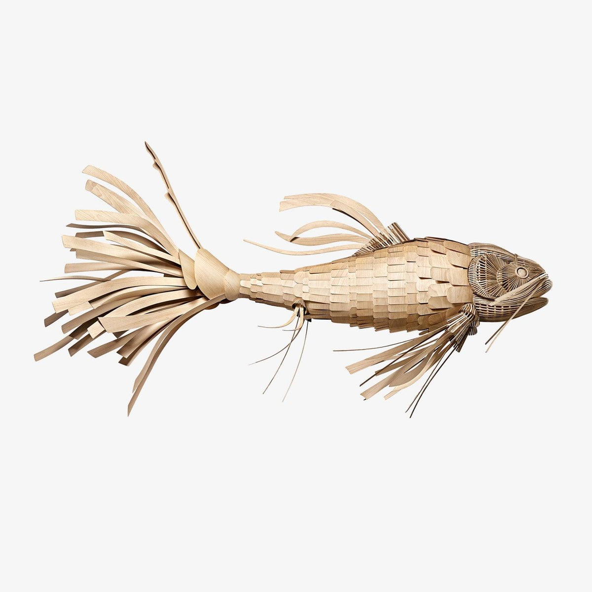 Lustra Chandelier Wooden Fish Handmade