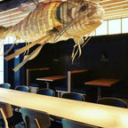 Lustra Chandelier Wooden Fish Handmade