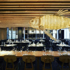 Lustra Chandelier Wooden Fish Handmade